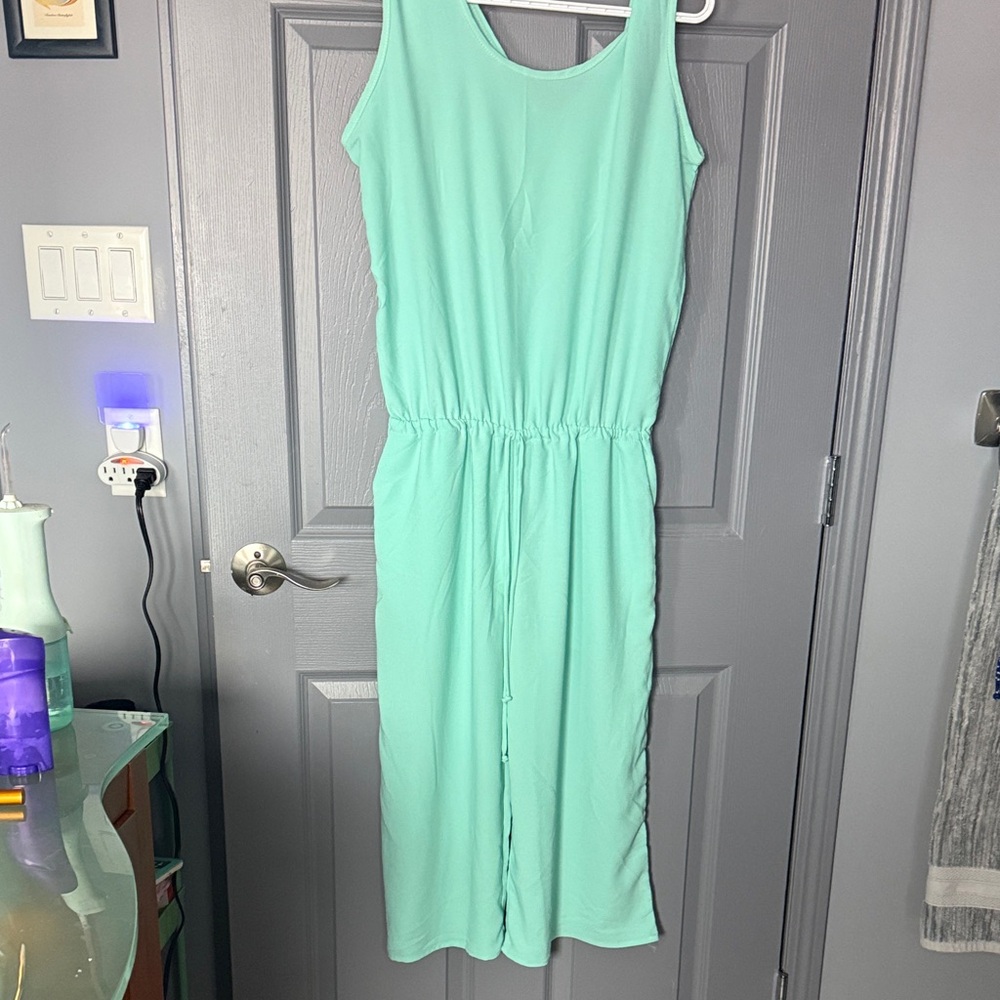 Elegant Sleeveless Mint Jumpsuit
